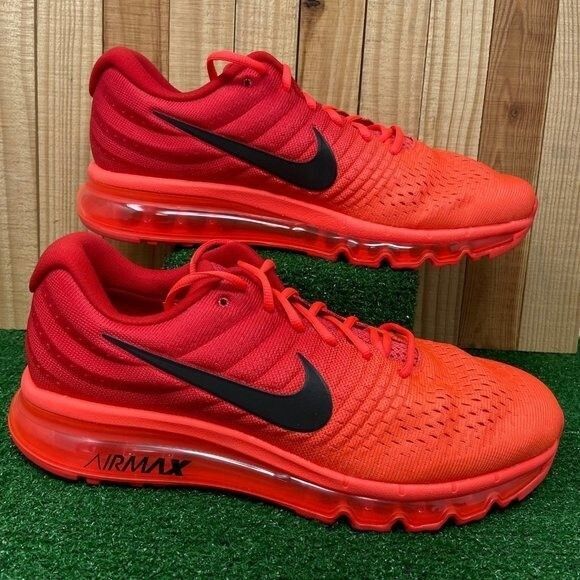 Nike 849559-602 Air Max 2017 'Bright Crimson' Black Red Orange Mens SZ 10 - Picture 1 of 11